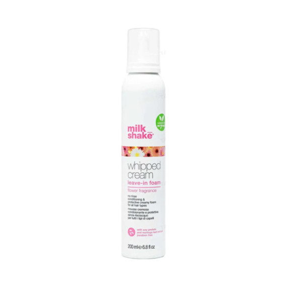 Крем-пінка незмивна для зволоження волосся Whipped Cream Leave-in Foam Flower Milk Shake, 200 мл.
